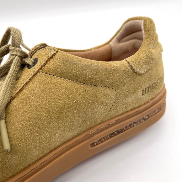 BIRKENSTOCK Bend Low Top Sneaker Womens 40 Khaki Tan Narrow Suede Lace Up - Picture 13 of 13
